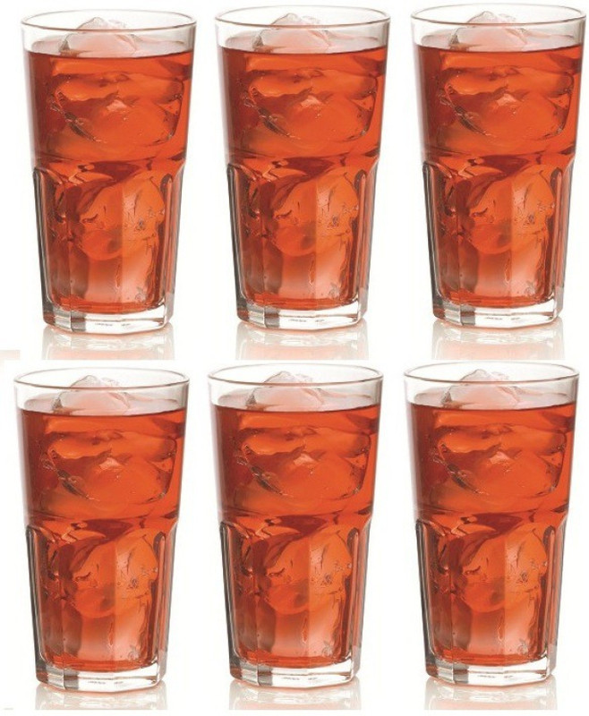 Incrizma (Pack of 6) Union Glass Tumbler Set of 6 Pcs, 420 ml Glass Set Cocktail Glass(420 ml, Glass, Clear)