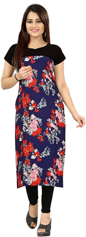 panchani enterprise Women Printed Straight Kurta(Multicolor)