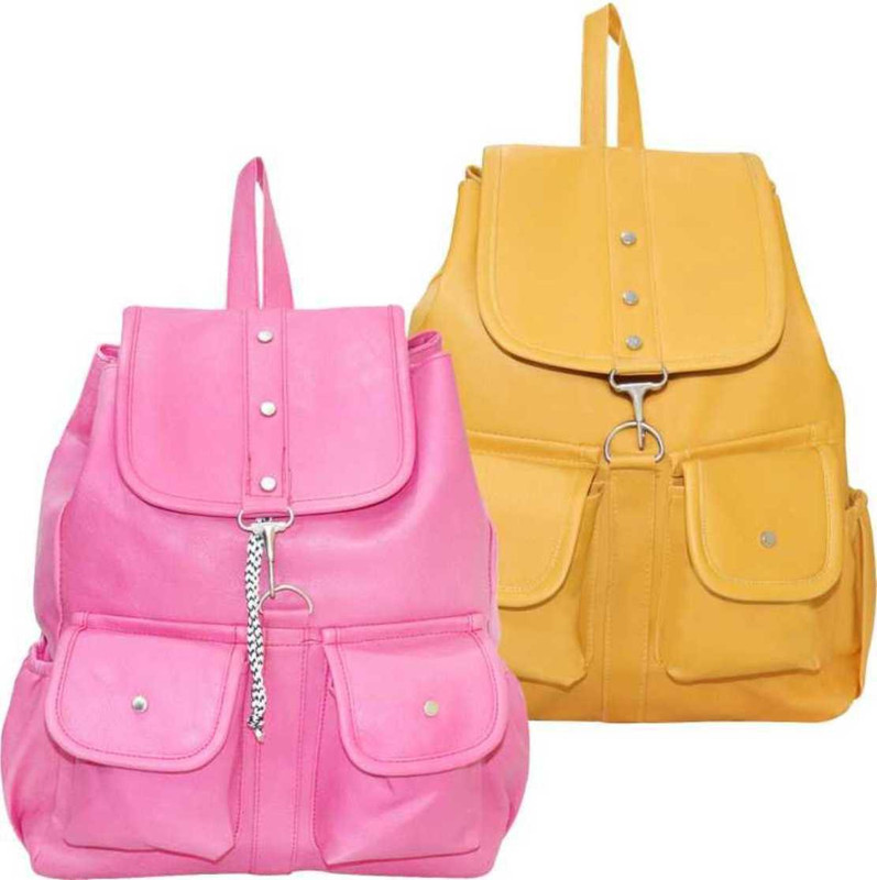 3ng Backpack Combo(Yellow, Pink)