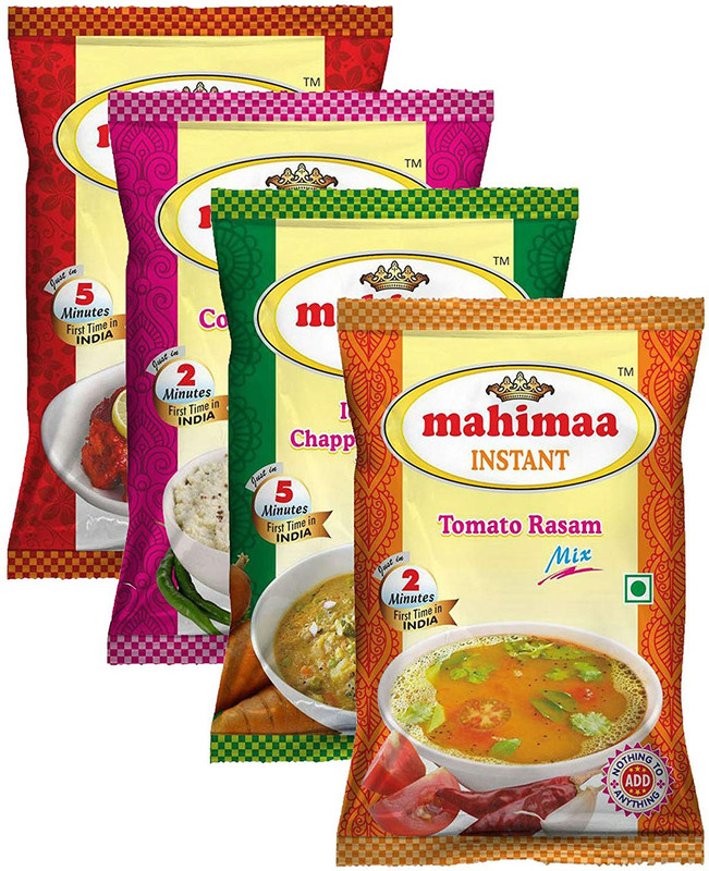 mahimaa instant Sambar-chilli-chutney-kurma mix 200 g(Pack of 4)