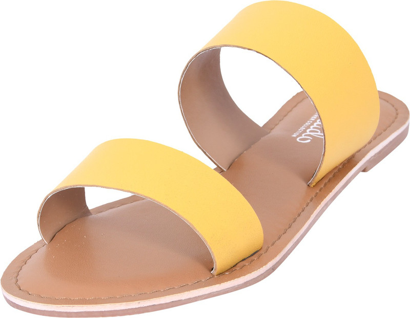 women yellow flats