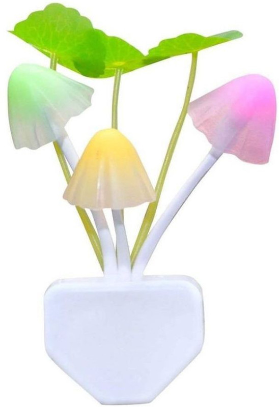 jackky Fancy Color Changing LED Mushroom Night Light - SolarNight Lamp Night Lamp(12 cm, Multicolor)