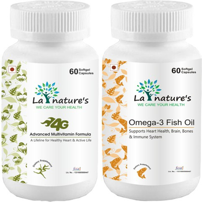 la natures 4G Advanced Multivitamin + Fish Oil Omega 3 Capsule(60 No)