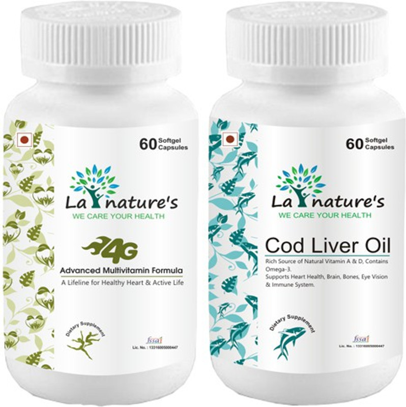 la natures 4G Advanced Multivitamin + Cod Liver Oil Capsule(60 Tablets)