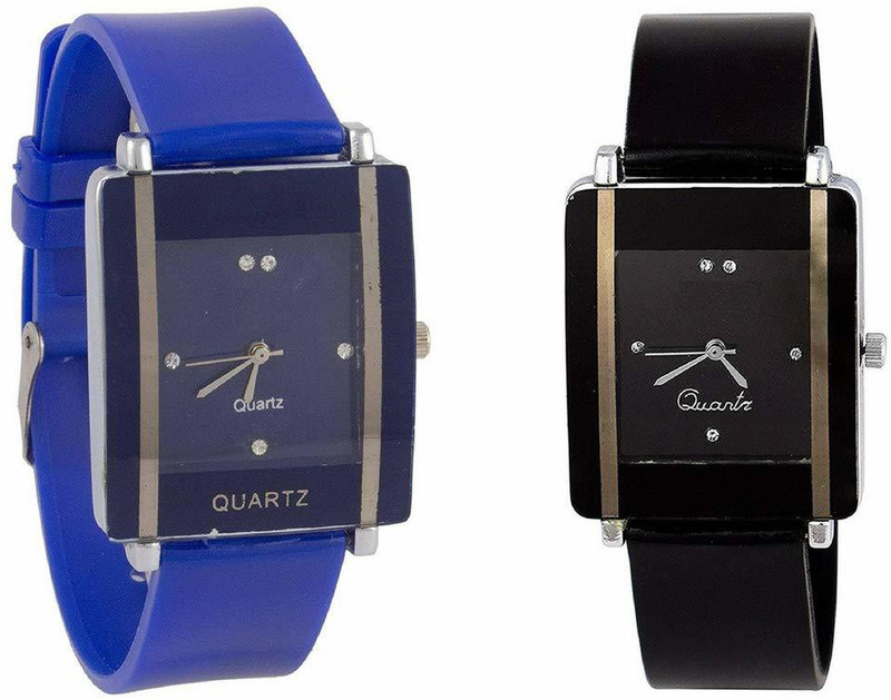 rolor Blue & Black Rubber Strap Fancy Watch For Girls & Women Analog Watch  - For Women