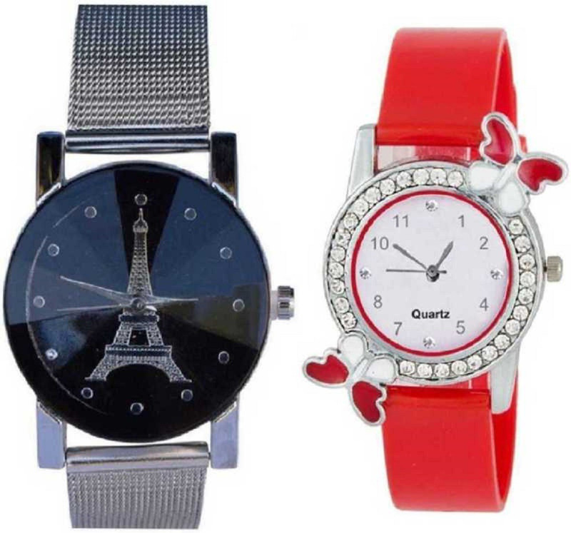 azre Kids And Girls Beautiful New Hybrid Belt Latest Generation (Pack Of 2) Analog watch Fir Girls Analog-Digital Watch  - For Girls