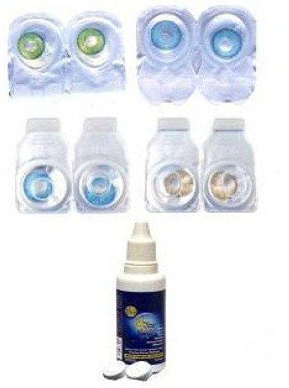 luckshine Zero power monthly eye contact lense Monthly (0, Colored Contact Lenses, Pack of 5) Monthly(0, Colored Contact Lenses, Pack of 4)