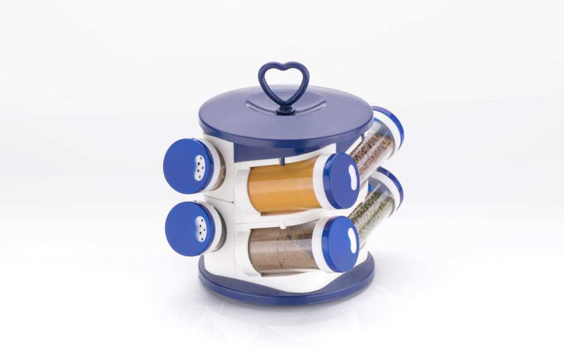 galice SPICE JAR SET _8 GA_04  - 50 ml Plastic Spice Container(Pack of 8, Blue)