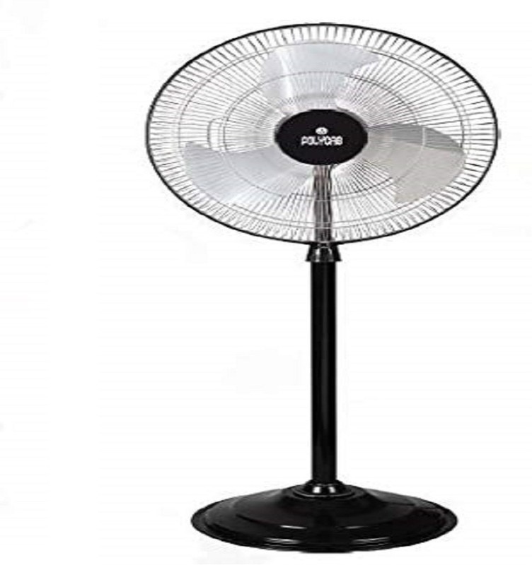 polycab Oscillating 450-mm 110-Watt Pedestal Fan (Black) 3 Blade Pedestal Fan(BLack, Pack of 1)