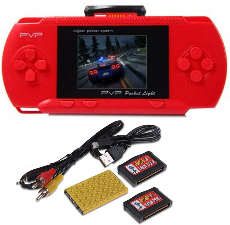 KLUZIE PVP 8 Bit Portable Video Game Machine 8 GB with Mario, DR MARIO, CONTRA, CRICKET GAME, TURTLE, SUPER MARIO, OTHER 3000 FAMOUS GAMES(Multicolor)