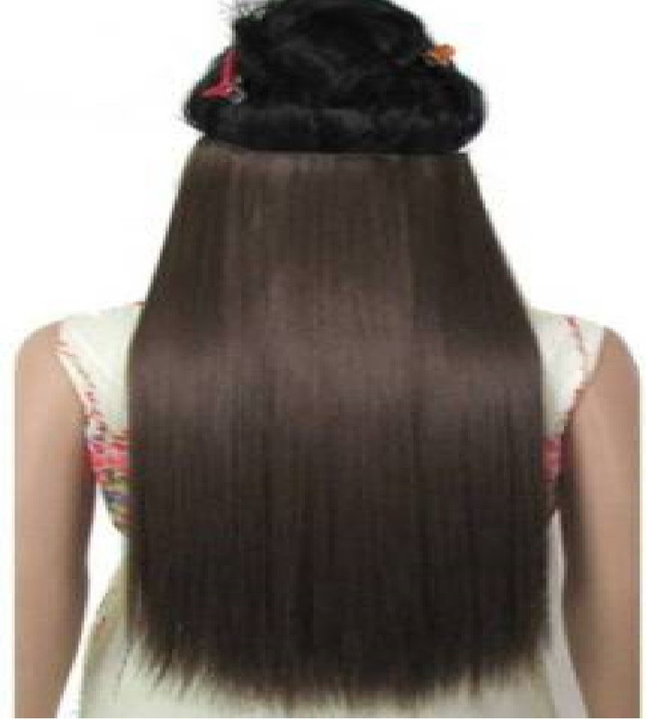 rkdenterprises 5 Clip 24 Inch Natural Brown Straight  Extension Hair Extension