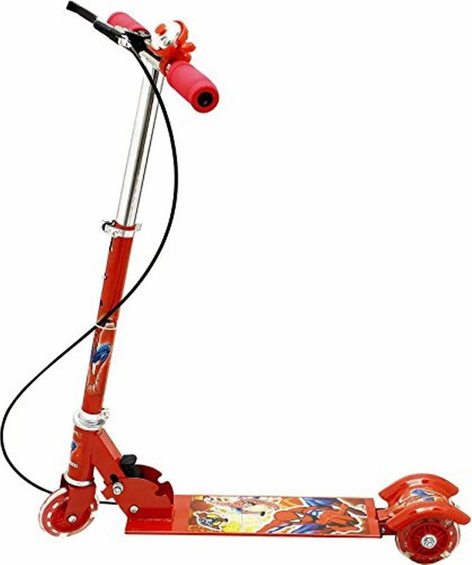 galaxy hi tech Skate Scooter for Kids with 3 Wheels and 3 Position Adjustable Height (red) kids scooter Scooter(Red)