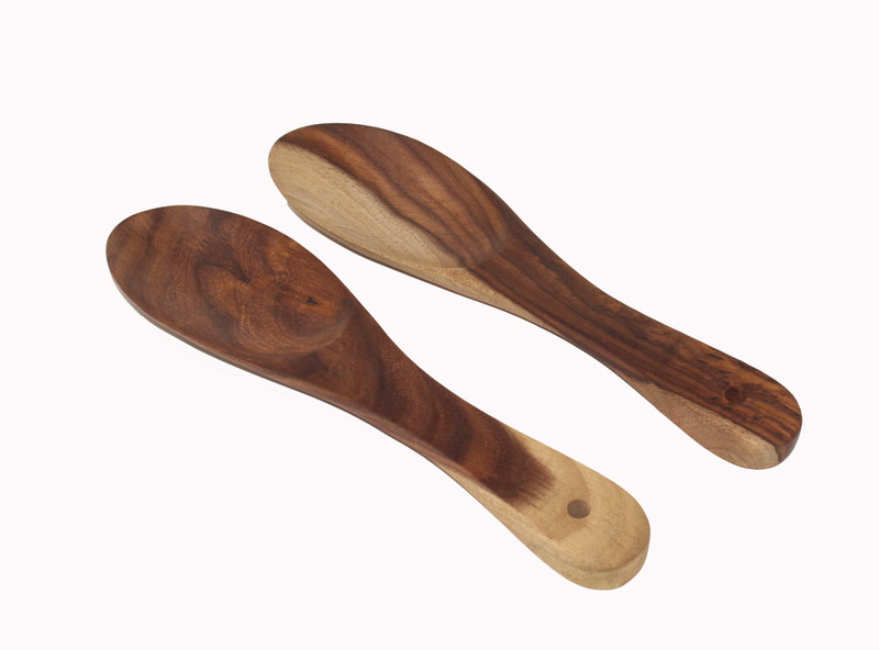 parkles rice flour set 2 Disposable Wooden Wooden Spoon Set(Pack of 2)