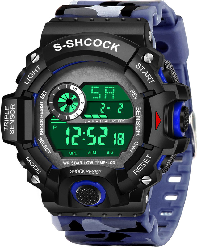 op fashion water resist shock resist , scratch resist sports watch for men 7 colors light sports watch Digital Watch  - For Men
