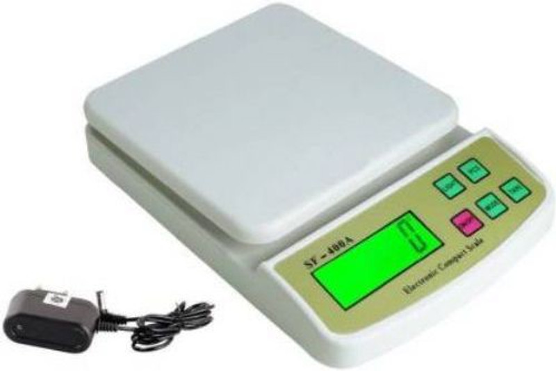 CHHOKRA Digital 10kg x 1g Kitchen Scale Balance Multi-purpose measuring machine SF 400A Weighing Scale(White)