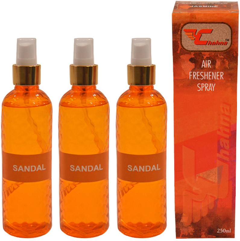 chahna sandal air freshener, sandal room freshener, sandal Spray (Pack of 3)(750 ml)