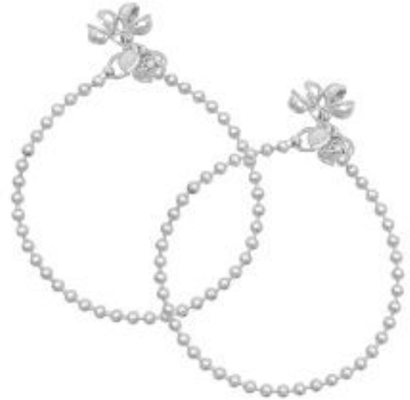 shri shyam kripa Alloy, Sterling Silver Anklet(Pack of 2)