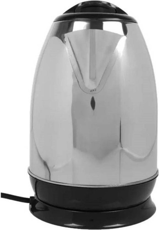 Zeom ™SC-1838 Water Pot Portable Boiler Tea Coffee Warmer Heater Cordless Electric Kettle  (1.8, CHROME) Electric Kettle(1.8 L, Silver)