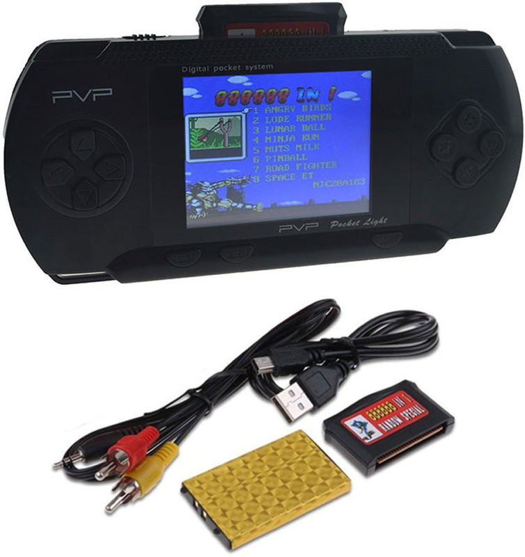 KLUZIE PVP Station Light 3000 8 Bit Built-in PVP PSP Video Game-console 8 GB with Mario, DR MARIO, CONTRA, CRICKET GAME, TURTLE, SUPER MARIO, OTHER 3000 FAMOUS GAMES(Multicolor)