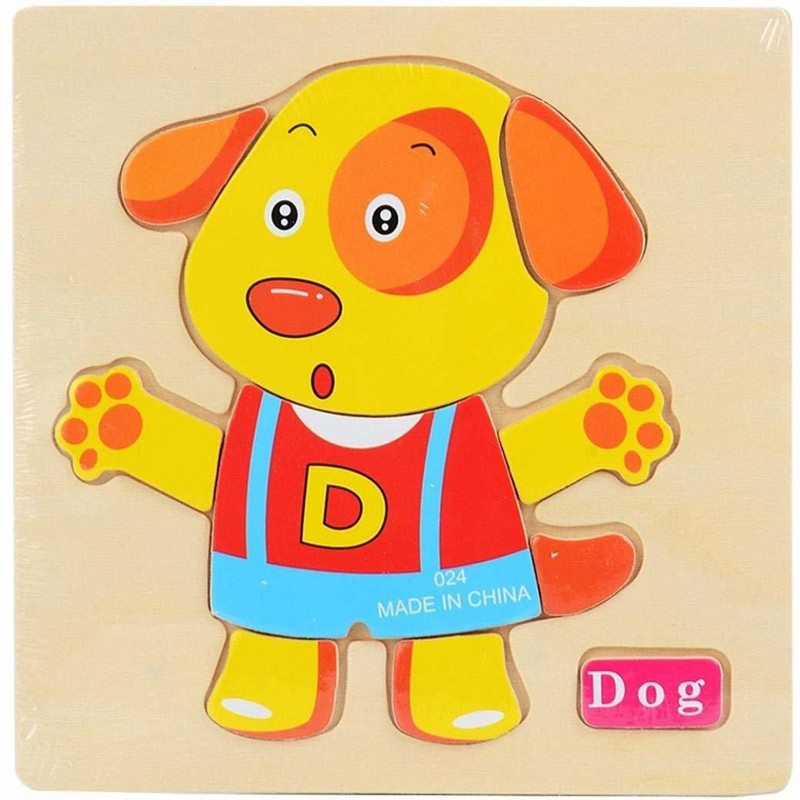 otm Wooden Puzzle for Toddler Wood Animal Chunky Puzzle(10 Pieces)