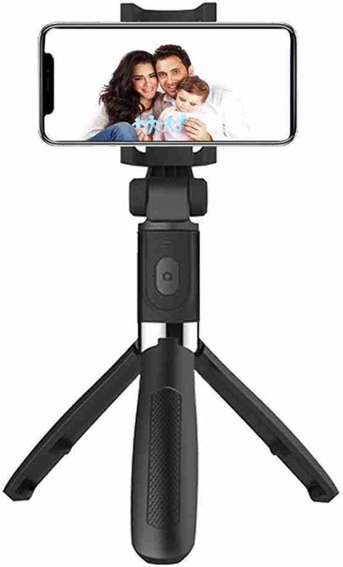 US1984 bluetooth Selfie stick with tripod Bluetooth Selfie Stick(Black, Remote Included)