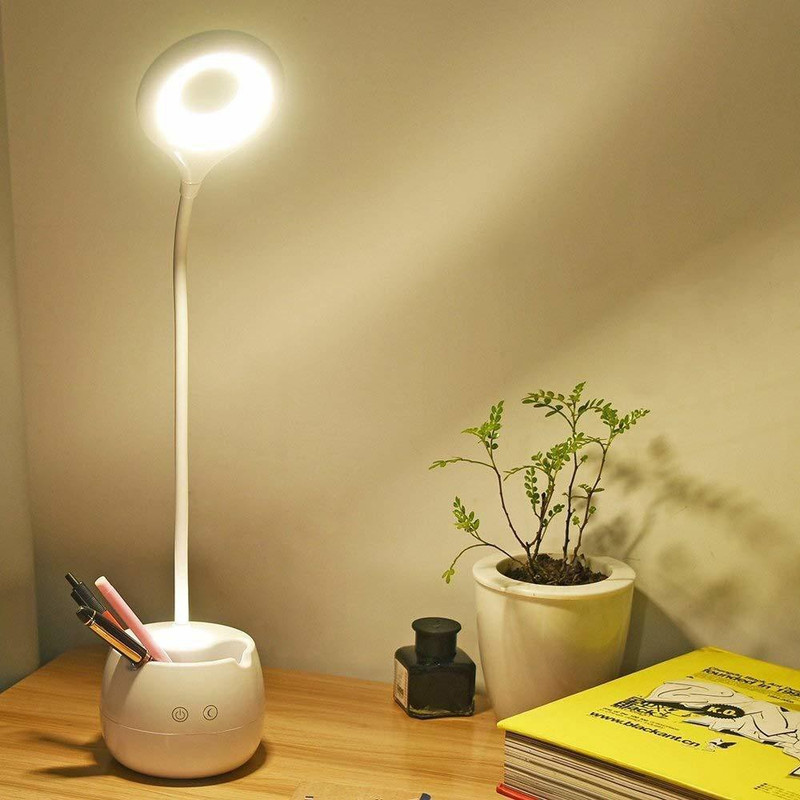 renyke touch-eye-original- LED Touch PEN Stand Lamp With Neck, Study Lamp(22 cm, White)