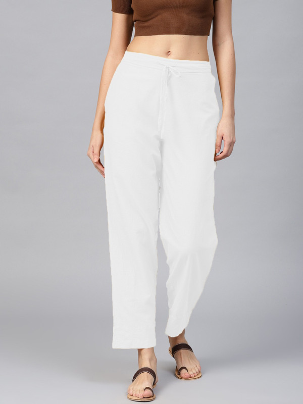 styleit Regular Fit Women White Trousers