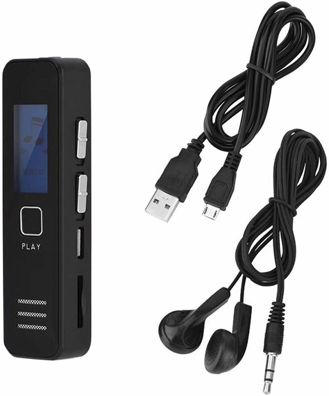 RENMAX Digital Voice Recorder MP3 Player with Display Screen Black 16 GB Voice Recorder(1 inch Display)