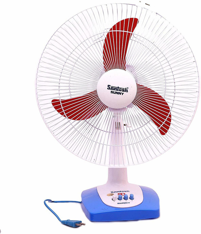 santosh Sunny high speed 16 Inch Table Fan 3 Blade Table Fan(Ivory, Pack of 1)
