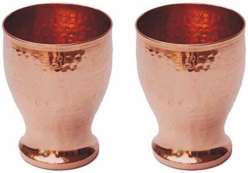 acticraft ACICG01 Glass Set(Copper, 350 ml, Orange, Pack of 2)