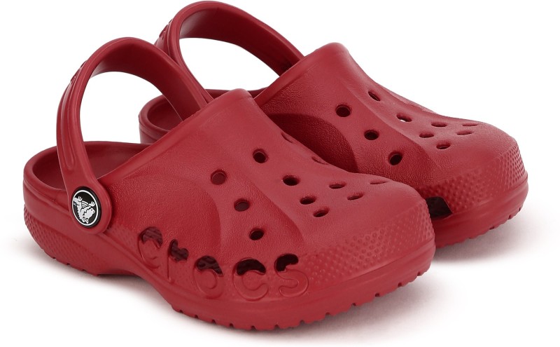 girls red crocs