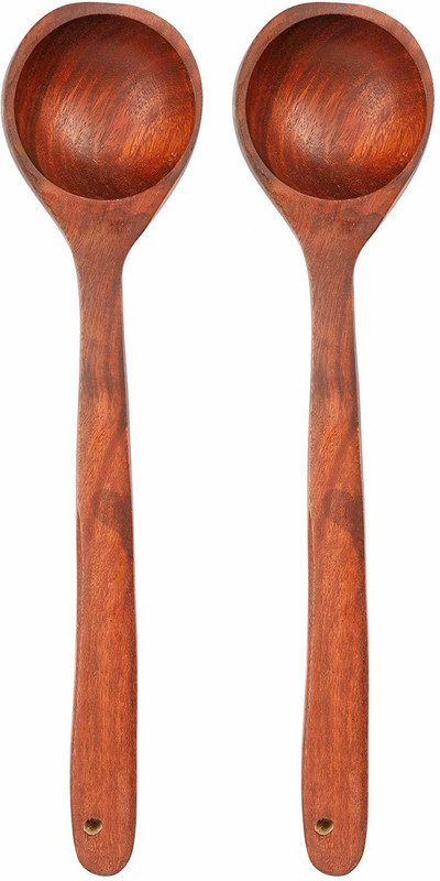 alpha mart Wooden Ladle(Pack of 2)