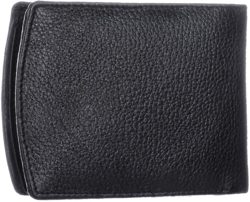 bagg zone Boys Black Genuine Leather Wallet(8 Card Slots)