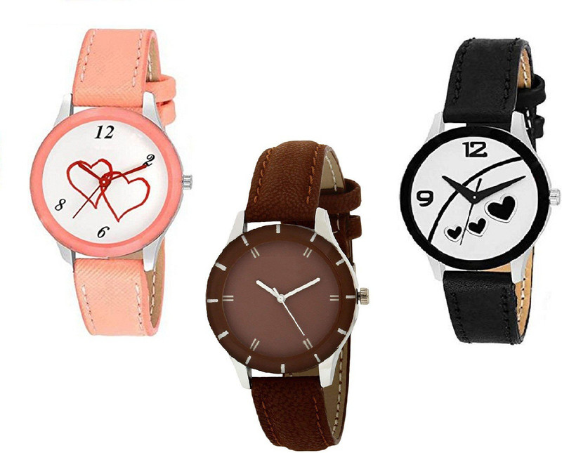 rolor Elegant Colourful Printed Dial Leather Strap Stylish Watch For Girls & Women Analog Watch  - For Women