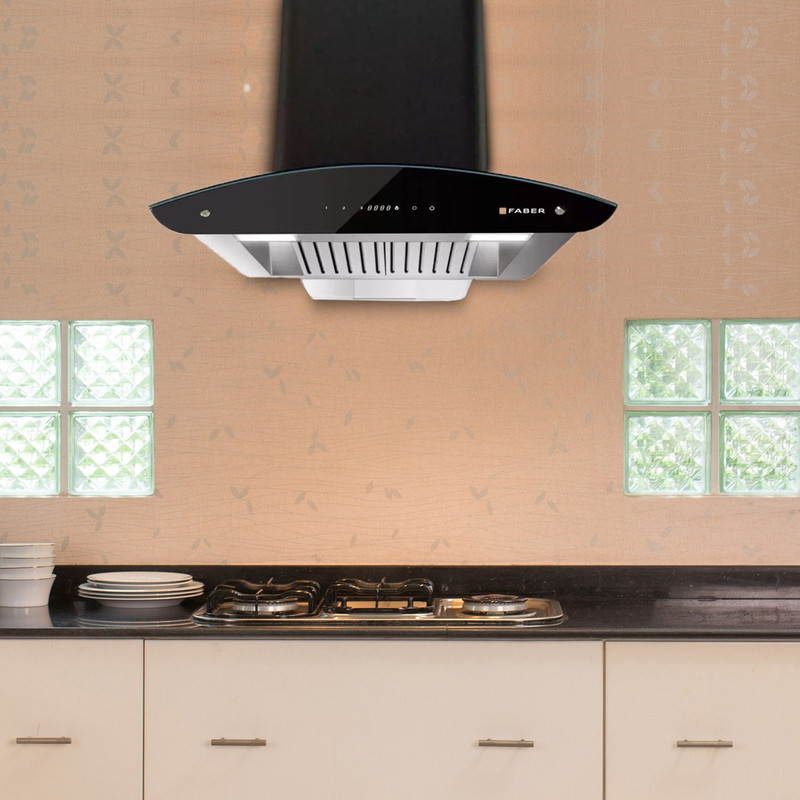 Faber Hood Crest HC SC BK 60 Auto Clean Wall Mounted Chimney(BK GLASS+SS 1200 CMH) Faber Hood Crest HC SC BK 60 Auto Clean Wall Mounted Chimney(BK GLASS+SS 1200 CMH)