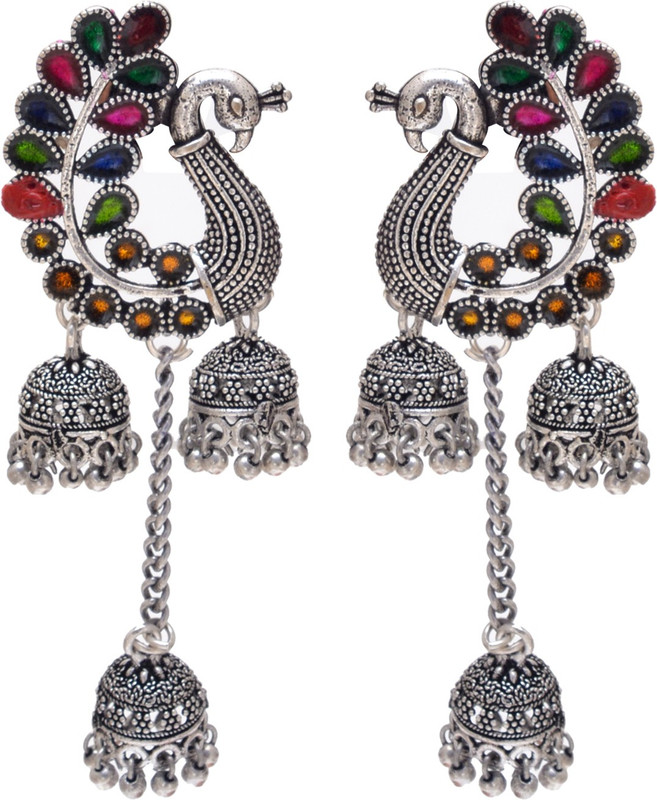 mohit jewellers An exclusive oxidised jhumka earring Brass Jhumki Earring