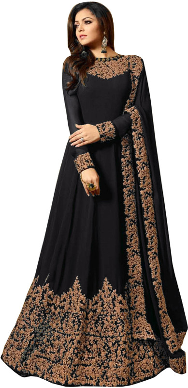 aadhiya impex Nylon Net Embroidered Salwar Suit Material(Unstitched)