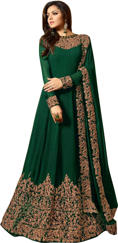 aadhiya impex Georgette Embroidered Salwar Suit Material(Unstitched)
