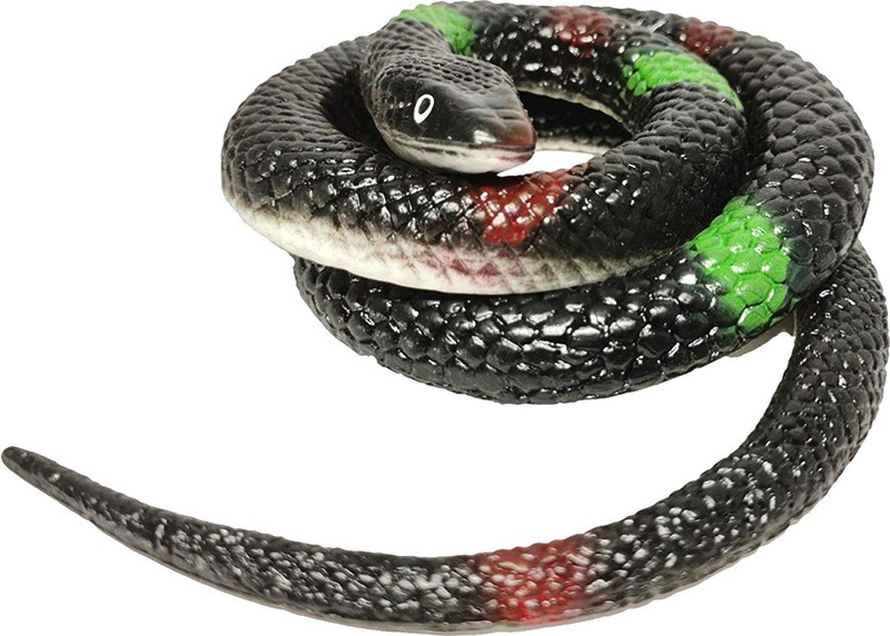 Funtastic Black snake Jungle and Animal Figures Gag Toy(Black)