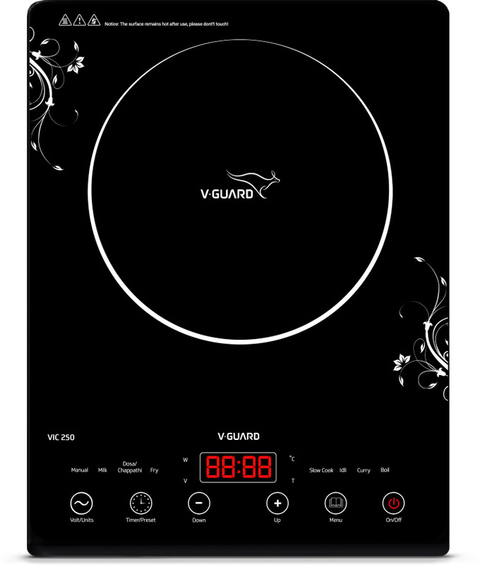 V-Guard VIC 250 (2000 W) Induction Cooktop(Black, Touch Panel) V-Guard VIC 250 (2000 W) Induction Cooktop(Black, Touch Panel)