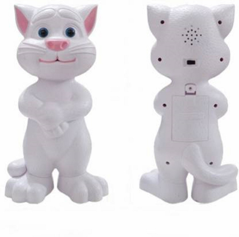 techwiz Intelligent Talking Tom Cat With Wonderful Voice Recording, White(White)