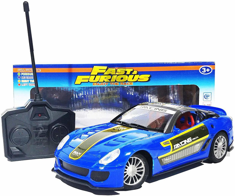 b bros Radio Control Car with 4*AA Batteries and Charger for Car (Blue)(Multicolor)