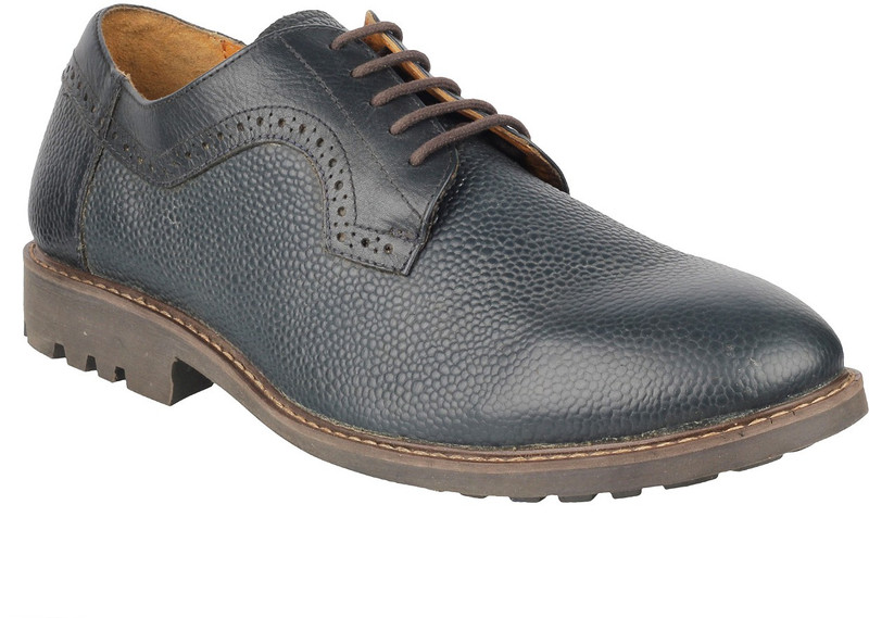 Truestyle Trustyle - Tengen Big Size Genuine premium Leather Formal Shoes Lace Up For Men(Blue)