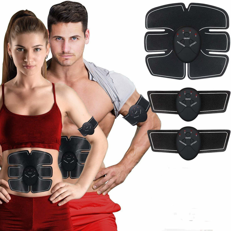 clomana Beauty Body Mobile-Gym 6 Pack EMS Tummy Vibrating Slimming Belt(Black)