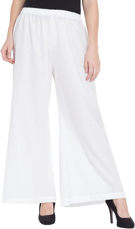 sun flower trends Regular Fit Women White Trousers
