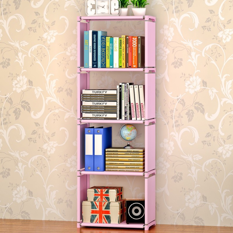 Furn Central Metal Open Book Shelf(Finish Color - Pink, DIY(Do-It-Yourself))