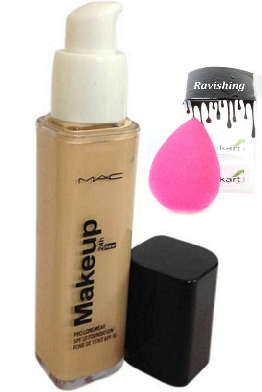 ravishing Sponge Puff & Mac Makeup Pro Liquid Foundation(2 Items in the set)