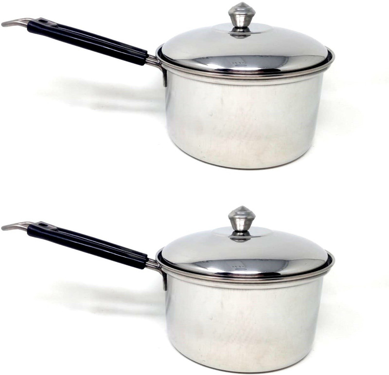 trimurti Mirror finish Milk Pan Cookware Set(Stainless Steel, 2 - Piece)