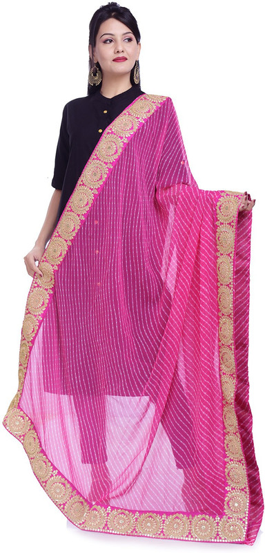 rajeraj Georgette Embroidered Women Dupatta
