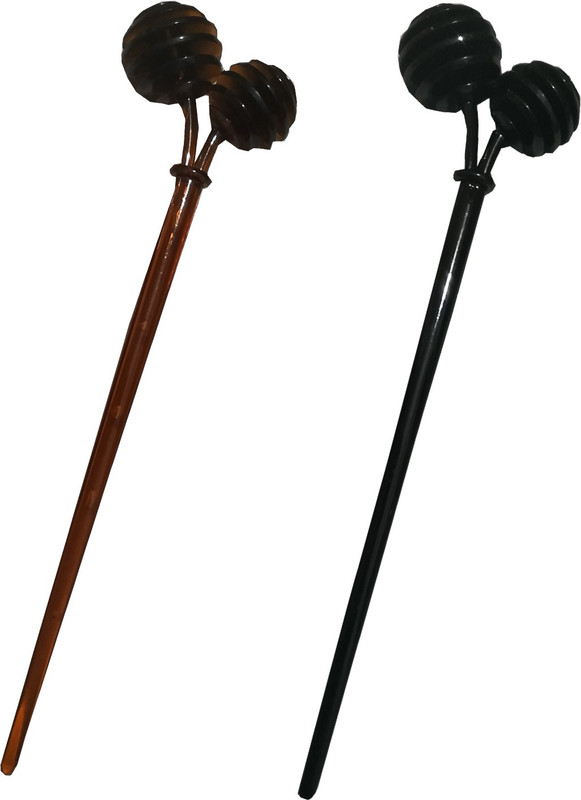 salvusappsolutions Plastic Stick Bun Stick (Multicolor) Bun Stick, Hair Pin, Hair Clip(Brown, Black)
